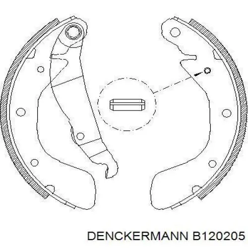 Колодки ручника / стоянкового гальма Denckermann B120205 ціна, від 17.45 USD