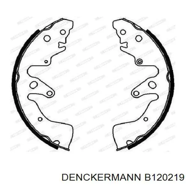 B120219 Denckermann Колодки гальмівні задні, барабанні