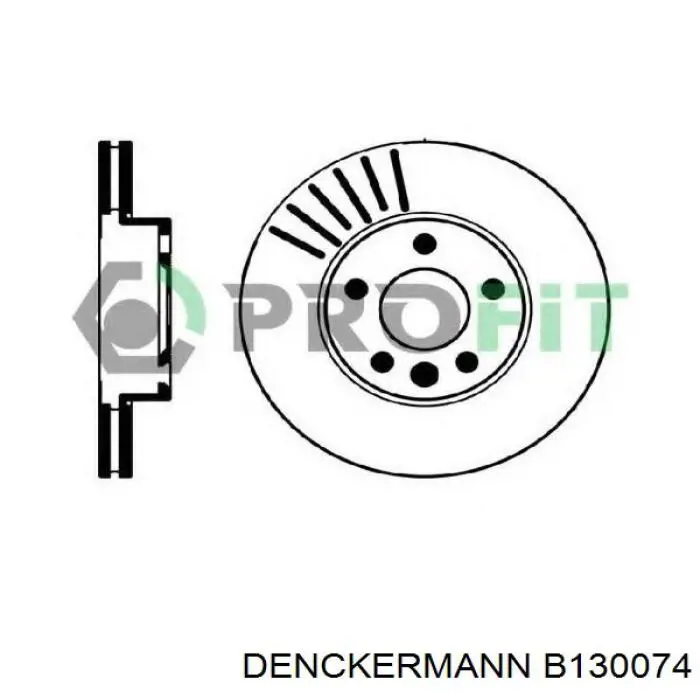 Купити B130074 Denckermann Ротор гальмівний