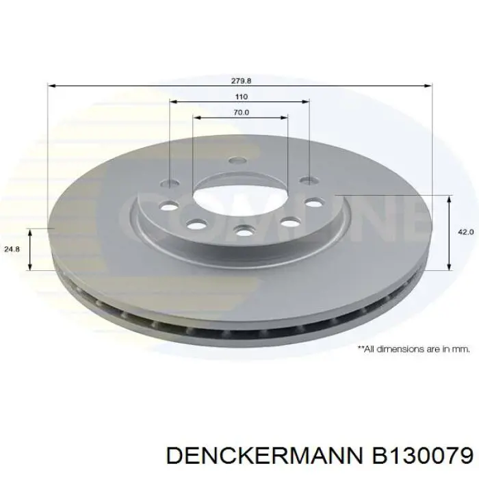 Гальмівні диски передні B130079 Denckermann
