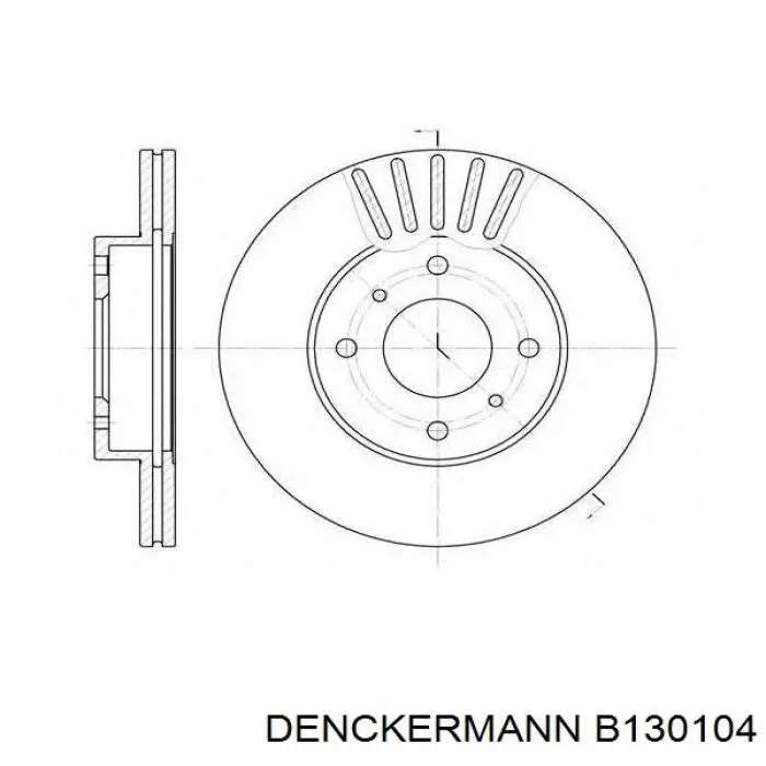 B130104 Denckermann Гальмо дискове переднє