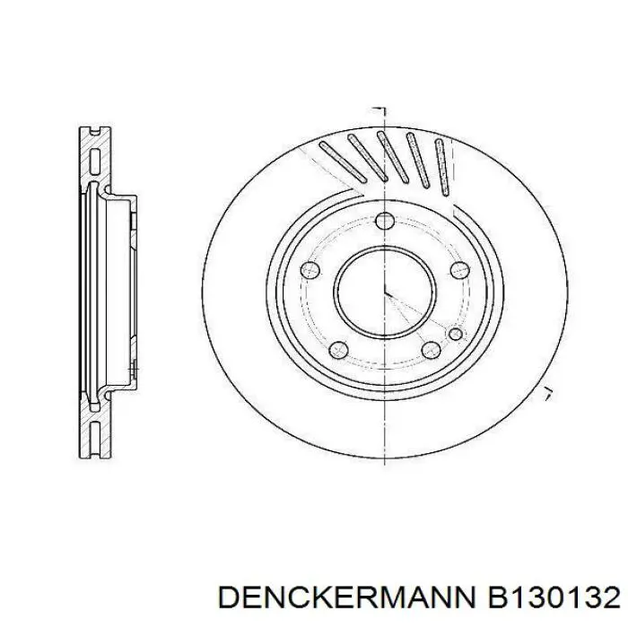 Диск переднього гальма Denckermann B130132 ціна, від 25.42 USD