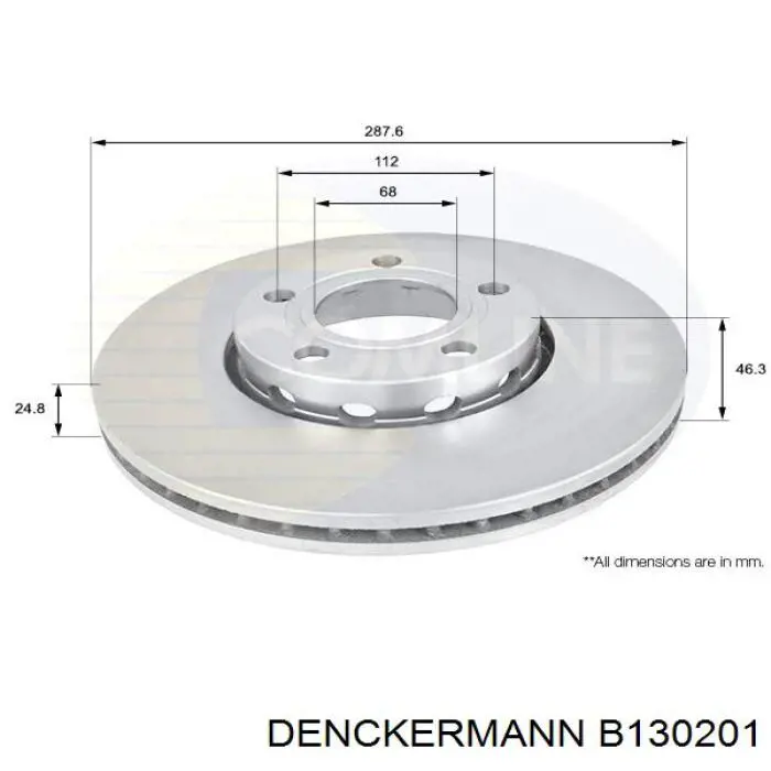 Купити B130201 Denckermann Ротор гальмівний