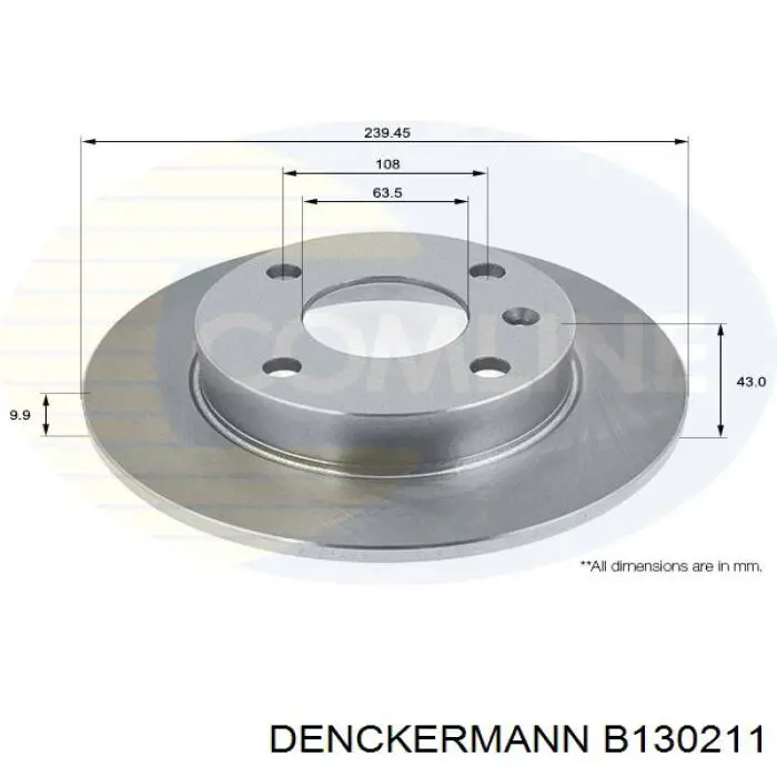 Диск переднього гальма Denckermann B130211 ціна, від 15.86 USD
