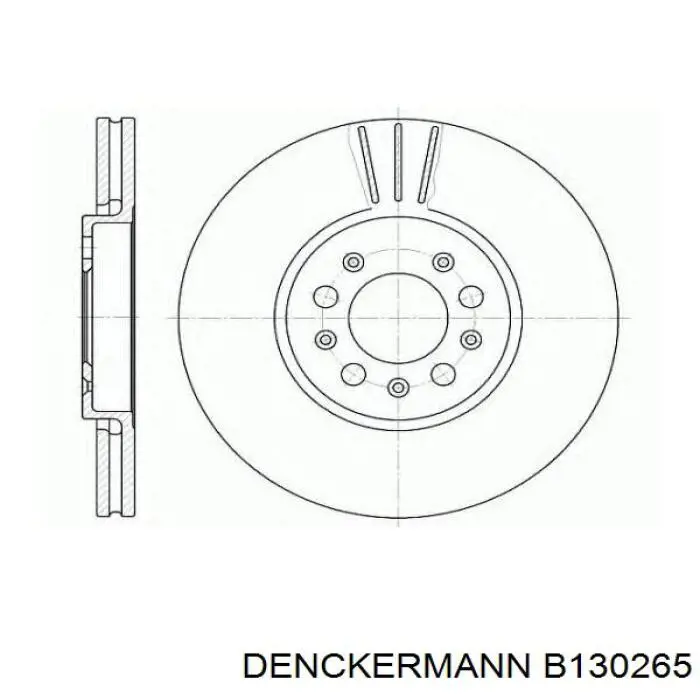 Диск переднього гальма Denckermann B130265 ціна, від 42.33 USD
