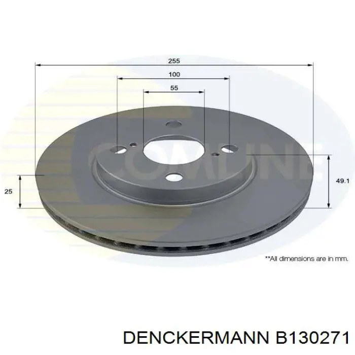 Купити B130271 Denckermann Ротор гальмівний