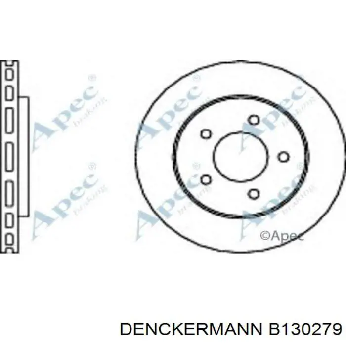 B130279 Denckermann Гальмо дискове переднє