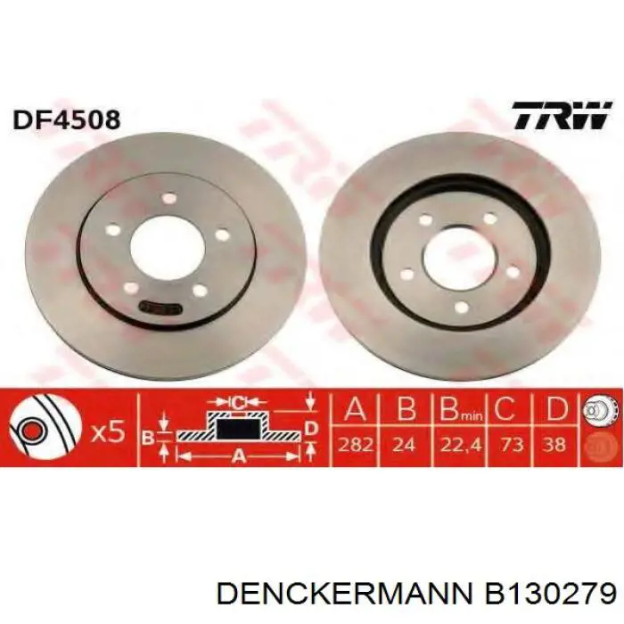Купити B130279 Denckermann Ротор гальмівний