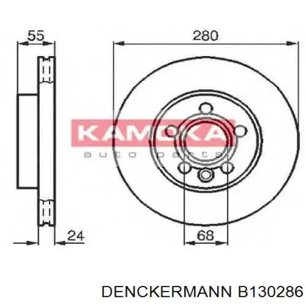Купити B130286 Denckermann Ротор гальмівний