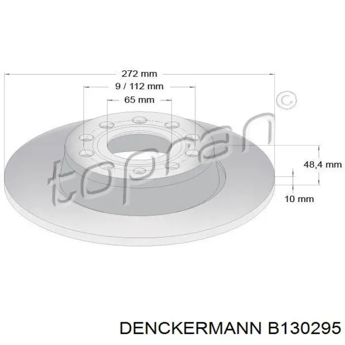 Задні дискові гальма Denckermann B130295 ціна, від 25.37 USD
