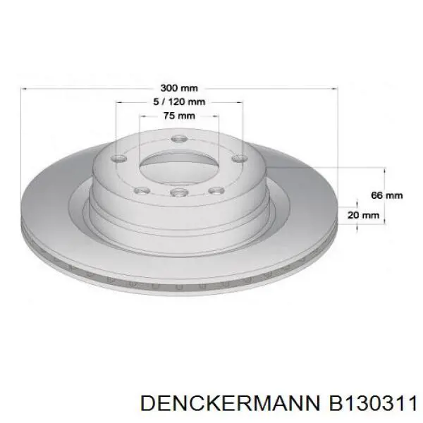 Задні дискові гальма Denckermann B130311 ціна, від 33.62 USD