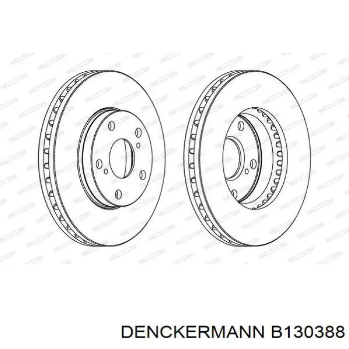 Диск гальмівний передній B130388 Denckermann