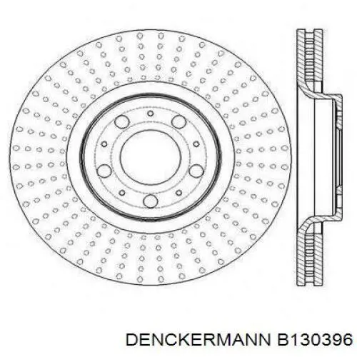 Диск переднього гальма Denckermann B130396 ціна, від 48.16 USD