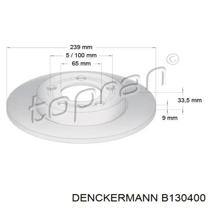 Задні дискові гальма Denckermann B130400 ціна, від 21.53 USD