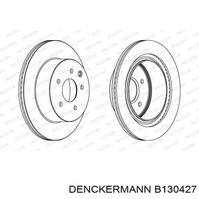 Купити B130427 Denckermann Диск заднього гальма