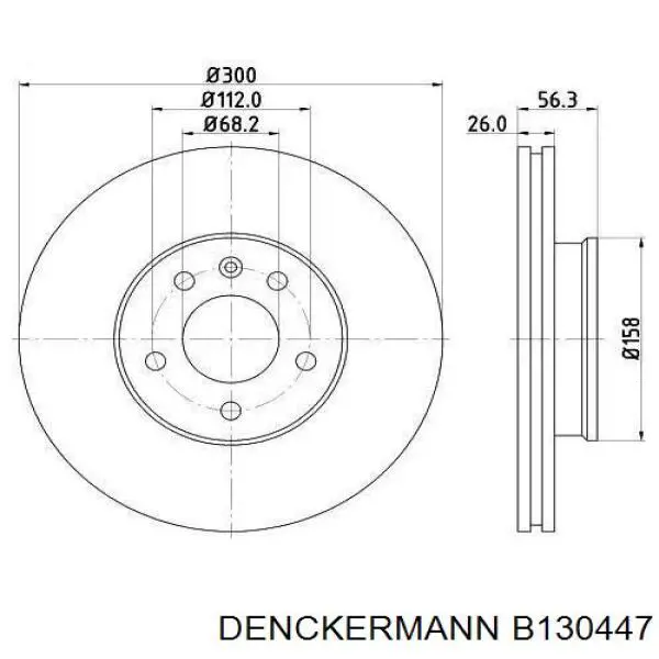 Диск переднього гальма Denckermann B130447 ціна, від 48.02 USD
