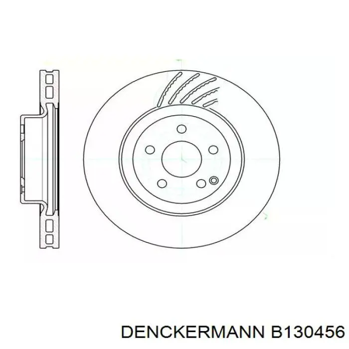 Диск переднього гальма Denckermann B130456 ціна, від 60.51 USD