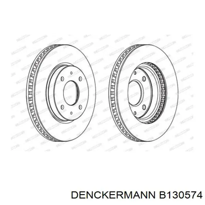 B130574 Denckermann Гальмо дискове переднє