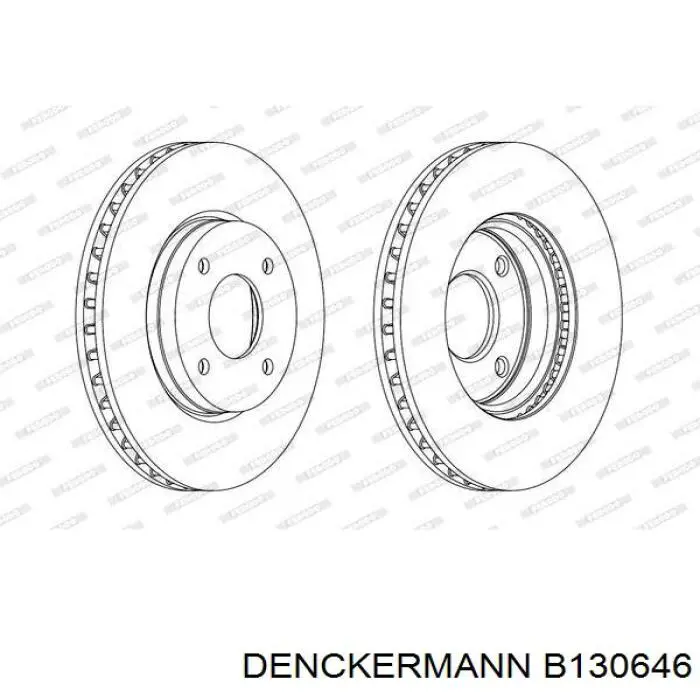 B130646 Denckermann диск гальмівний передній