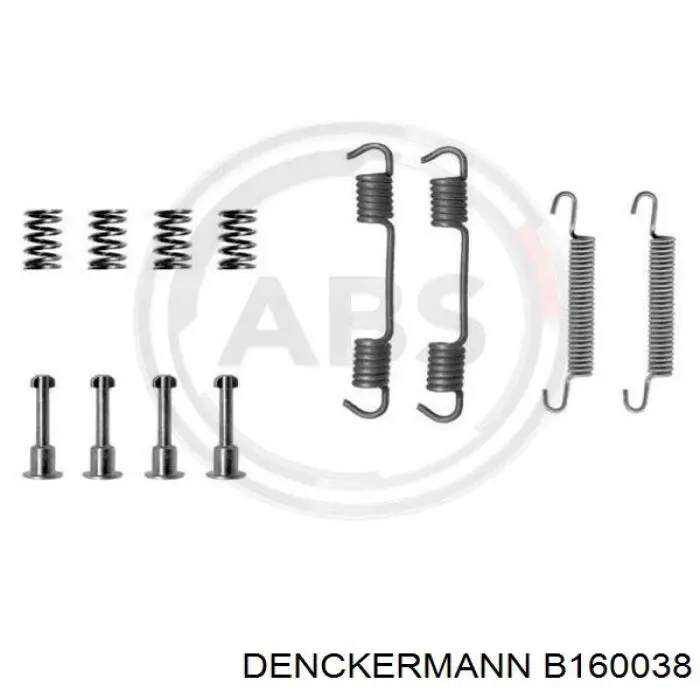 B160038 Denckermann ремкомплект гальмівних колодок