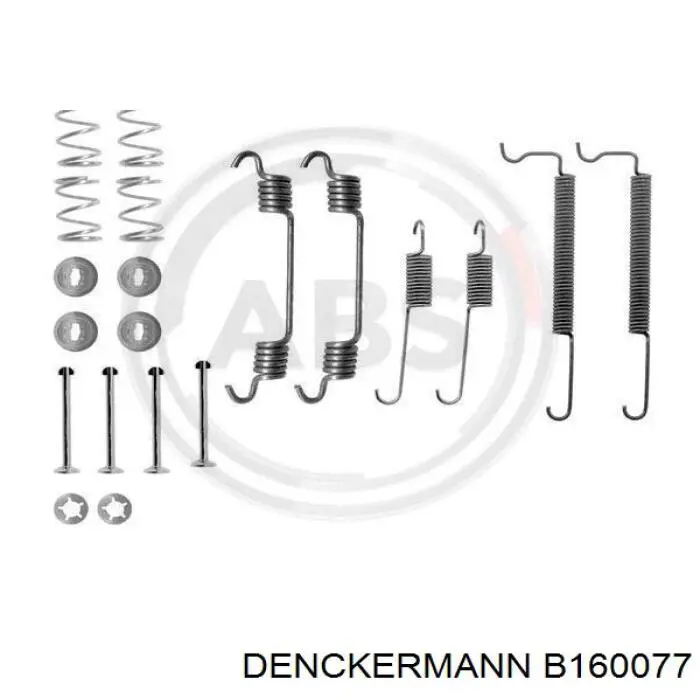 B160077 Denckermann Монтажний комплект задніх барабанних колодок
