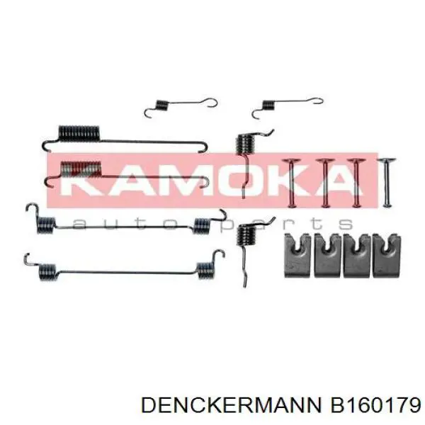 B160179 Denckermann монтажний комплект задніх барабанних колодок