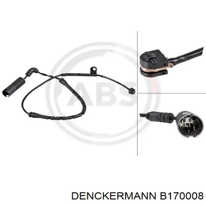 B170008 Denckermann датчик зносу гальмівних колодок, передній