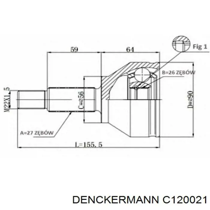Граната колісна Denckermann C120021 ціна, від 29.92 USD
