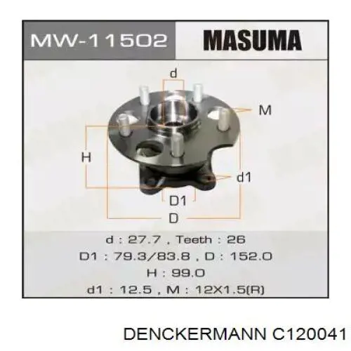 Купити C120041 Denckermann Шарнір приводу зовнішній
