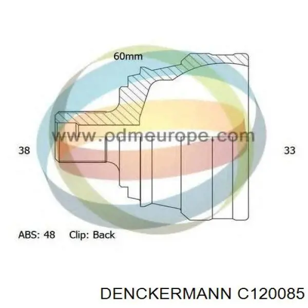 Купити C120085 Denckermann Шарнір приводу зовнішній