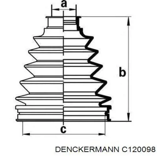 C120098 Denckermann шрус зовнішній передній
