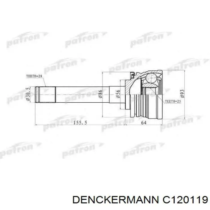 Граната колісна Denckermann C120119 ціна, від 33.06 USD