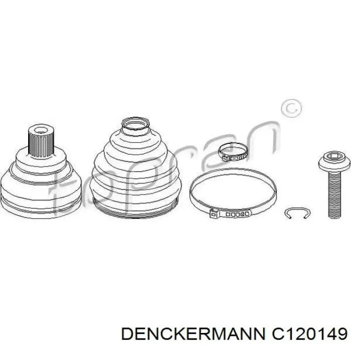 ШРУС зовнішній передній C120149 Denckermann