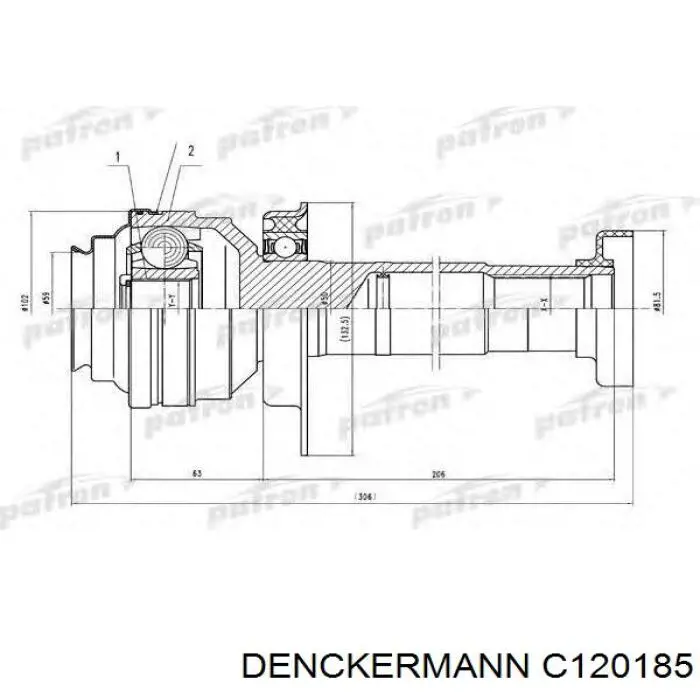 ШРУС внутрішній правий C120185 Denckermann