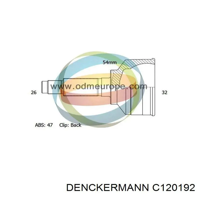 Граната колісна Denckermann C120192 ціна, від 34.62 USD
