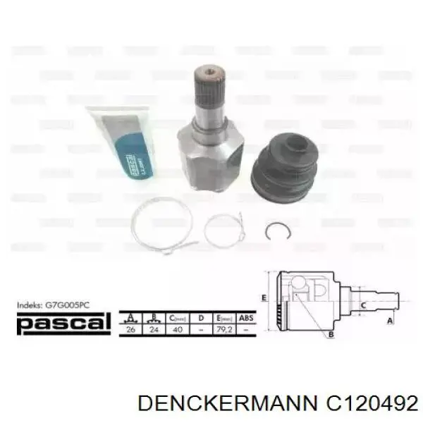 Шарнір кутових швидкостей передній лівий Denckermann C120492 ціна, від 36.91 USD