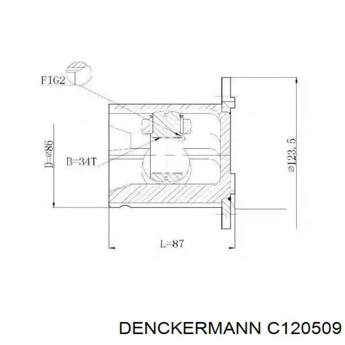 ШРУС внутрішній, передній Denckermann C120509