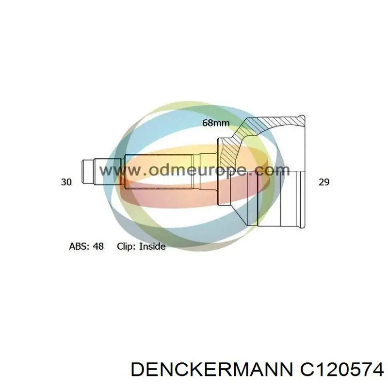 C120574 Denckermann шрус зовнішній передній