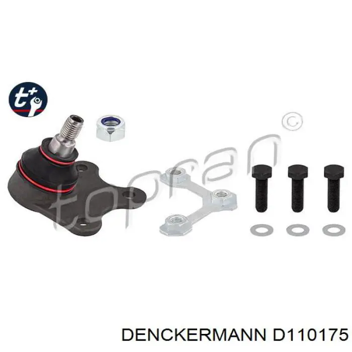 Кульова опора, нижня, ліва D110175 Denckermann