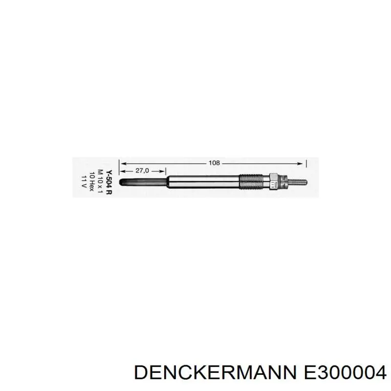 E300004 Denckermann Свічки розжарювання