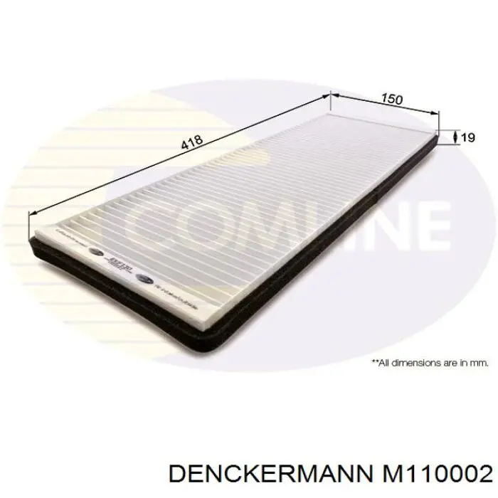 Фільтр повітряний обігрівача Denckermann M110002 ціна, від 3.82 USD