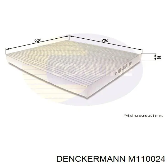 Фільтр повітряний обігрівача Denckermann M110024 ціна, від 3.90 USD
