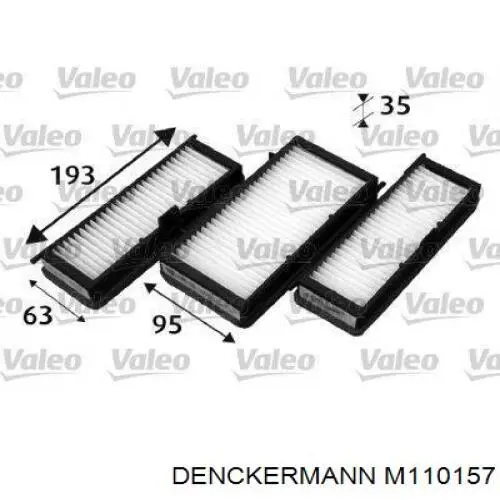 Фільтр повітряний обігрівача Denckermann M110157 ціна, від 13.16 USD