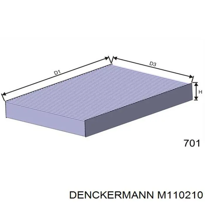Фільтр повітряний обігрівача Denckermann M110210 ціна, від 7.02 USD