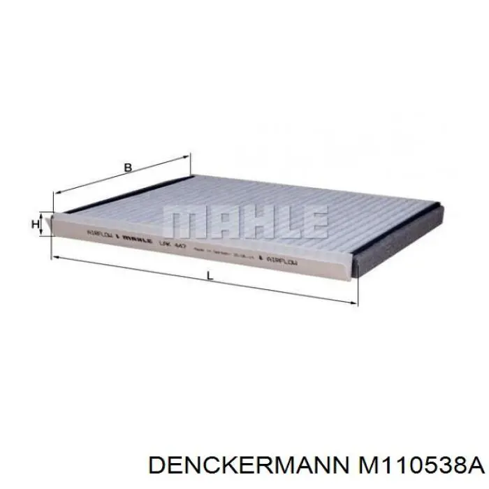 Купити M110538A Denckermann Фільтр салону вугільний