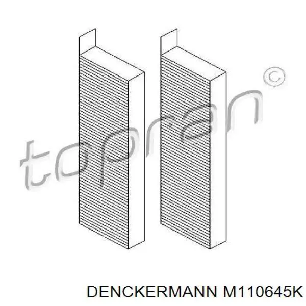 Купити M110645K Denckermann Фільтр салону вугільний
