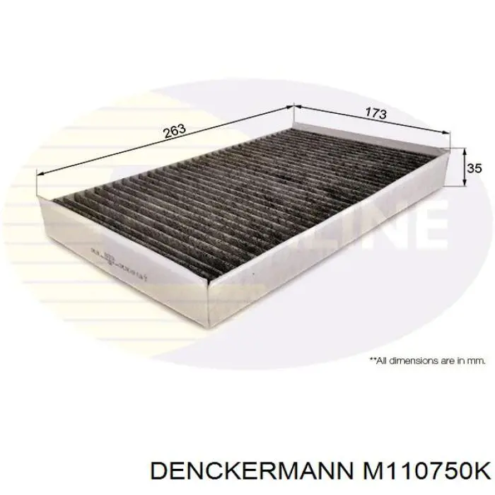 Купити M110750K Denckermann Фільтр салону вугільний