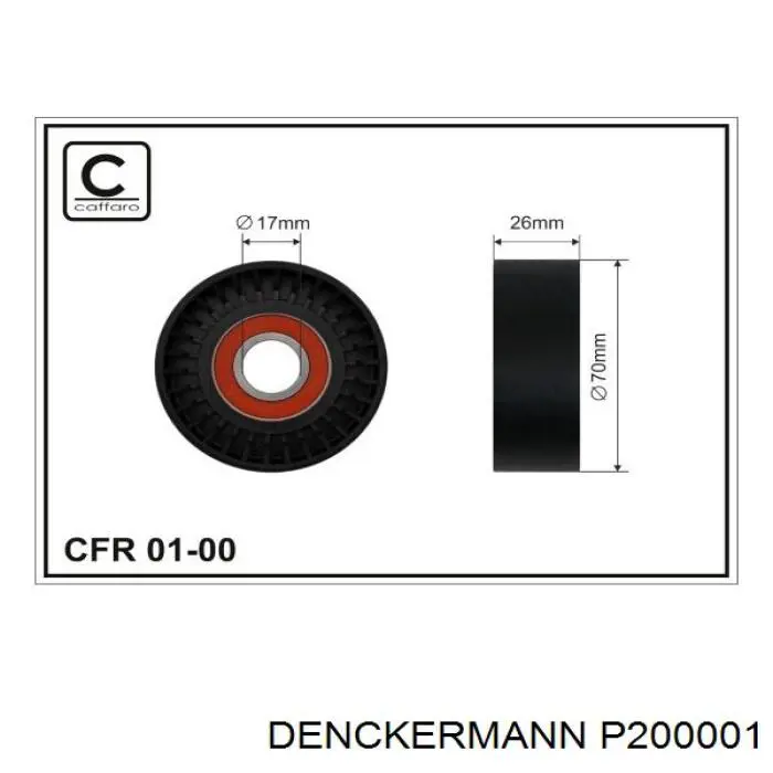 Купити P200001 Denckermann Натяжний ролик