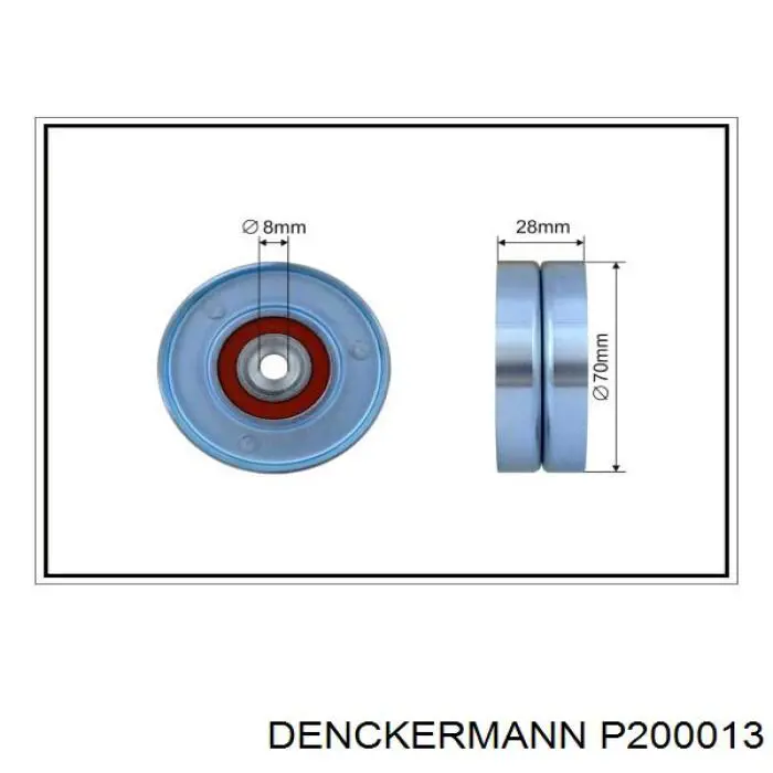 P200013 Denckermann Ролик натяжителя ременя агрегатів