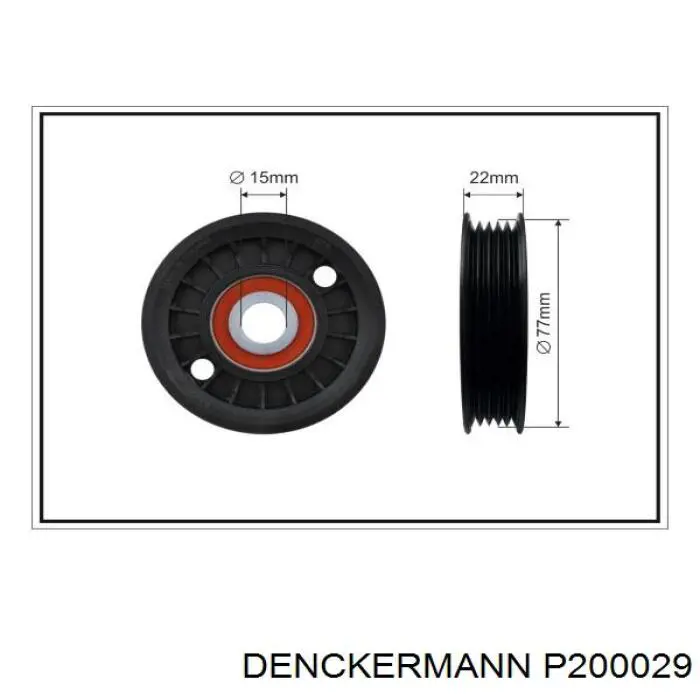 Ролик натягувача приводного ременя P200029 Denckermann